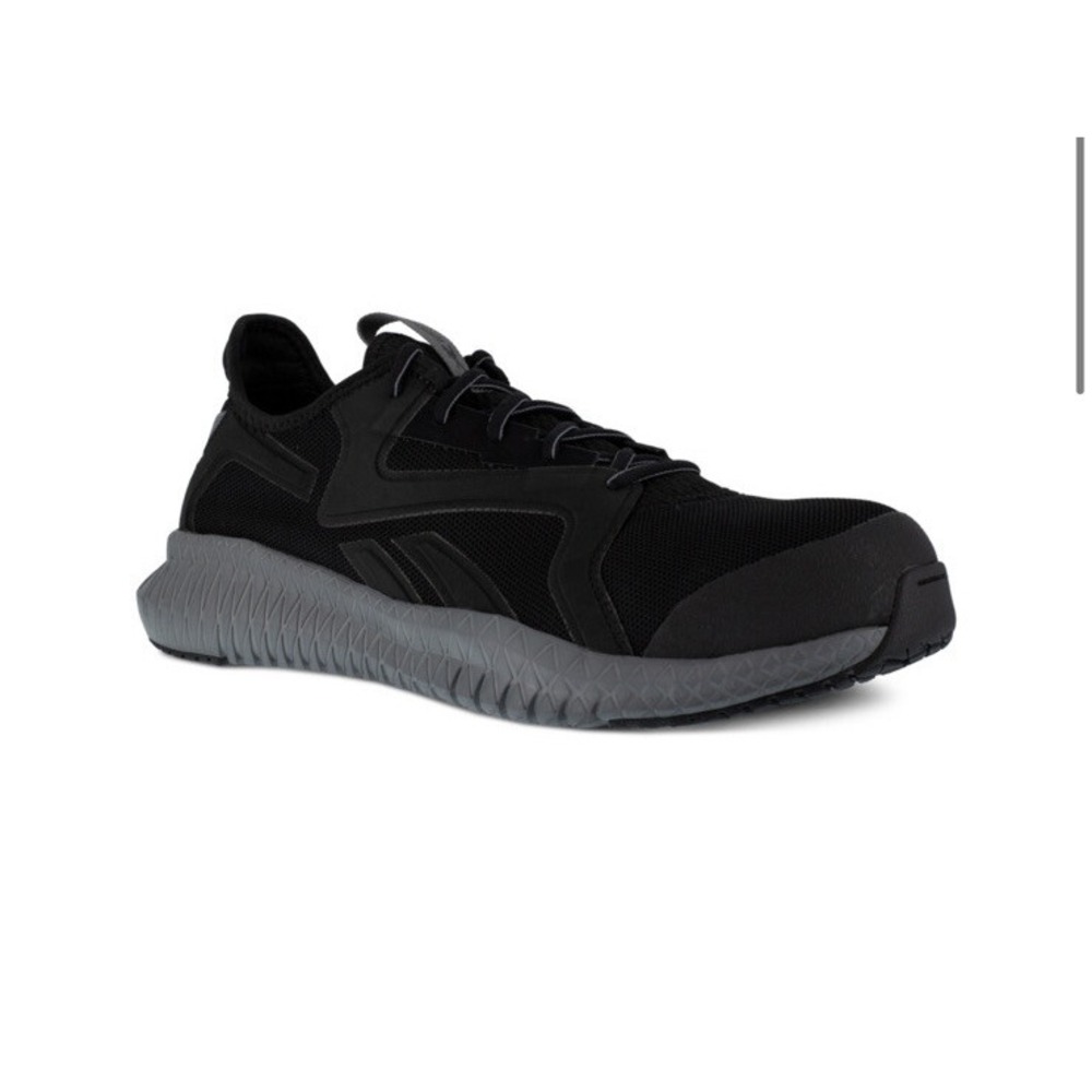 Reebok Womens Flexagon Work Black/Grey Safety Comp Toe Shoes Size 8 M